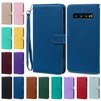 For Samsung Galaxy S10 S10e S10+ Case Fashion Wallet Flip Cover Leather Phone Cases For Samsung S10 Plus S 10 Galaxy S10e Shell