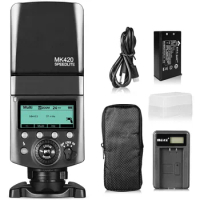 Meike MK420S TTL Li-ion Battery Camera Flash Speedlite with LCD Display for Sony Mi Hot Shoe Mount Cameras Such as A6000 A6100 A