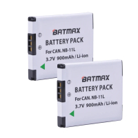 NB-11L / NB-11LH แบตเตอรี่ความจุสูงพิเศษ900MAh สำหรับกล้อง Canon PowerShot (2 Pack)