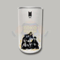 Celengan Kaleng Korean BTS Karakter Unik Souvenir Kado Buka Tutup Murah - BTS All Member Kertas