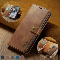 2 in 1 Detachable Wallet Magnetic Case For Samsung Galaxy S24Ultra S23Plus S22 S21 S20 Note 20 A54 A13 A14 A24 Leather Cover