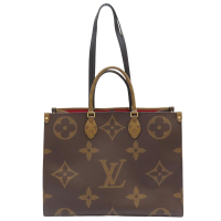 【二手名牌BRAND OFF】LOUIS VUITTON LV 路易威登【再降價】棕色 原花 帆布 Onthego GM 托特包 M45320