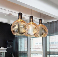 吊燈球形吊燈創意鐵藝術燈後現代簡約客廳書房樓梯間美式圓形餐廳吊燈 【麥田印象】