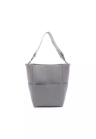 CELINE Pre-Loved Celine Sangle bucket Small Shoulder bag leather gray