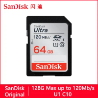 SanDisk Ultra SD Card 128GB 64GB 32GB 512GB 256G SD 128gb Flash Memory Card SD U1 C10 SD Cards SDXC SDHC for Camera Phone