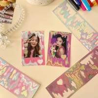 SKYSONIC Wave Decal Gradient Quicksand Laser 5x20cm DIY Journal Bullet Plan Deco Sticker Idol Cards Korean Decorative Supplies