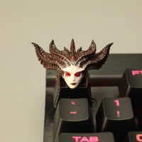 IDeal 3D Lilith Resin Keycaps Night Demon Queen Vampire Backlit Keycap Cherry MX Cross Shaft Mechanical Keyboard Black Key Cap