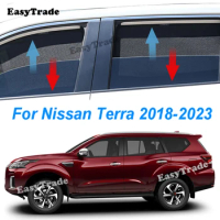 For Nissan Terra X-Terra 2018 2021 2023 Car Sunshade Sun Visor Mesh Curtains Side Window Sunscreen Heat Insulation Sunshield