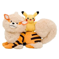 Pokemon 沖繩限定 風速狗與皮卡丘 布偶 日本 娃娃 寶可夢布偶系列 精靈寶可夢
