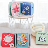 Baby animals, baby puzzle, early education cloth books that cannot be torn apart, Mont Junli, parent-child interaction, tearing