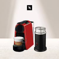 Nespresso 膠囊咖啡機 Essenza Mini (萊姆綠/寶石紅) Aeroccino3奶泡機(三色) 組合