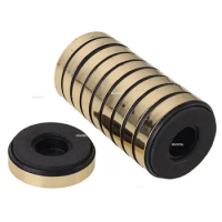 30mm x 8mm Round Isolation CD Player Audio Speaker Anti-Vibration Feet Gold Stand Pack of 10