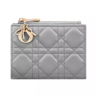 Christian Dior Lady D Dahlia Wallet Anthracite Gray