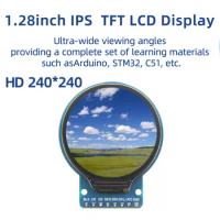 1.28 inch IPS TFT LCD Display Round Screen 240*240 65K GC9A01 Drive 4 Wire SPI Interface PCB Boar
