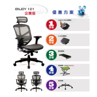 Enjoy 121企業版 人體工學椅 好禮五選一 美製網預定訂製區(60天不含出貨日)