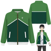 Anime TV Zom 100 Bucket List of the Dead Costume Disguise Akira Tendou Cosplay Fantasy Jacket Zip Up Hoodie Adult Men Outfits