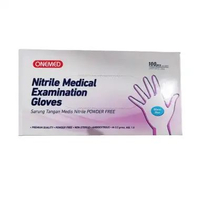 Sarung Tangan Nitrile Onemed Box isi 100 - SafeGlove Nitrile Handscoon Size S
