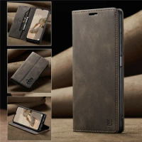 Samsung Galaxy Note 10 Plus Case Leather Magnetic Card Bags Case For Galaxy Note 10 Plus Cover Stand Luxury Wallet Phone Case