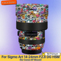 For SIGMA Art 14-24mm F2.8 DG HSM for Canon EF Mount Lens Sticker Protective Decal Vinyl Wrap Film Anti-Scratch Protector Skin