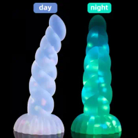 Dark Glowing dildo for Woman Masturbate Color Jelly penis Sex Toys for women Big soft cock Light Erotic Dildo with Suction Cup
