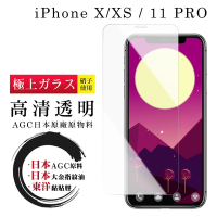 IPhone X XS 11 PRO 日本玻璃AGC透明非全覆蓋玻璃鋼化膜保護貼(XS保護貼11PRO保護貼IPHONEX保護貼)