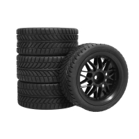 ยางแข่งถนนสำหรับ RC สเกล 1/10 พร้อมล้อพลาสติก สำหรับ Tamiya TT01 TT02 PTG 294123 และ Kyosho FW06