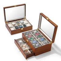 Wooden watch storage box, multiple watch boxes, light luxury high-end mechanical watch jewelry box