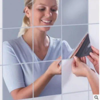 mirror sticker Pvc self adhesive wallpaper silver reflective waterproof adhesive waterproof wallpaper for bathroom Kids bedroom