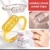 Cetakan cincin emas, perak model vajra keren dan elegan s357