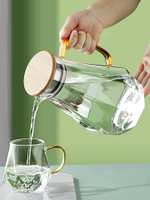 冷水壺玻璃涼水杯家用大容量檸檬水瓶冰箱耐高溫套裝水容器茶壺夏