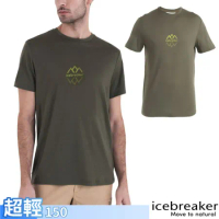 【Icebreaker】男100%美麗諾羊毛 Tech Lite III 圓領短袖上衣/IB0A56WP-069 橄欖綠