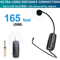 Multi-functional UHF Wireless Microphone Headset Mic System Handheld