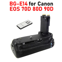 BG-E14 Battery Grip with Wireless Remote Control for Canon 70D 80D 90D Battery Grip