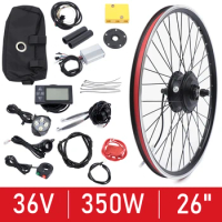 26 inch Front Wheel E-Bike Electric Bicycle Conversion Kit 36V 350W Hub Motor E Bike LCD