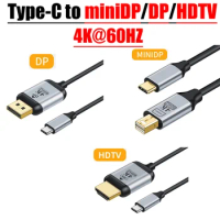 Type-C To MiniDP DP HDTV Cable Adapter 4K@60HZ HD Video Projection Line 2k@144hz FOR TV HAUAWEI Display Screen EDP Driver Board