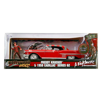 JADA合金車系列 1:24 半夜鬼上床 1958凱迪拉克SERIES 62 + 佛萊迪公仔  【鯊玩具Toy Shark】