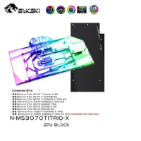 Bykski N-MS3070TITRIO-X,GPU Water Bolck For MSI RTX 3070Ti Suprim/3070 3060Ti 3060 Gaming X Trio Graphic Card,VGA Cooler 5V 12V