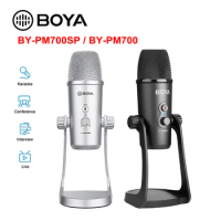 BOYA BY-PM700SP BY-PM700 USB Condenser Microphone Stereo Cardioid Mic for Computer PC Smartphone Video Recording Live Streaming
