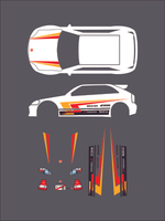 [WHITE TONER] Decal Hot Wheels CIVIC EK9 ZAMAC