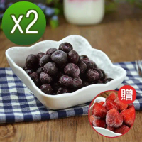 【幸美生技】美國原裝鮮凍藍莓1kg+1kg超值特惠組(加贈草莓1公斤)_A肝病毒檢驗通過 免運