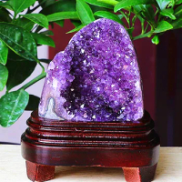 950-1000g Natural Uruguay amethyst cave raw stone home office living room crystal decorative gifts small ornaments