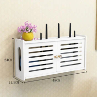 Wall Mounted Wireless Router Rack Living Room Wall-Mounted WiFi Storage Box Wall Decoration Cable Power Bracket Organizer Box