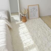 北歐ins風臥室地毯飄窗滿鋪床邊毯床前厚家用少女純色長毛絨定制