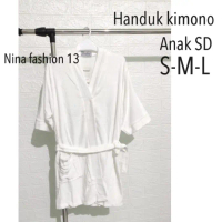 Kimono handuk anak laki laki perempuan polos putih - S
