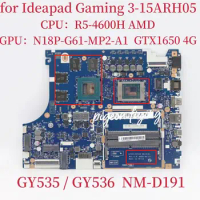 NM-D191 Mainboard For Ideapad Gaming 3-15ARH05 Laptop Motherboard CPU: R5-4600H GPU:GTX1650 4G DDR4 FRU:5B20S72597 5B20S72596