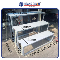 Kệ Bậc Thang Kệ Tam Cấp Kệ Sắt V Lỗ 2 Tầng 3 Tầng Lắp Ráp Sơn Tĩnh Điện Kệ Trưng Bày Hàng Hóa Trồng 