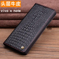 Luxury Genuine Leather Magnet Clasp Phone Cover Case For Vivo X Note Kickstand Holster Case Protective Full Funda