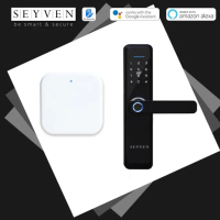 Discount Seyven Bundle Smart Door Lock Waterproof With Gateway App
