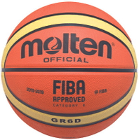 Molten GR6D 籃球 6號 BGR6D 籃球 附球針球網 12片 深溝 公司貨 橘色 FIBA認證 [陽光樂活]