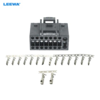 LEEWA Car Audio CD player Connector 16pcs Terminal 16 Pins Socket for Chevrolet Chery Landwind Fashion CD/DVD DIY Plug Changer